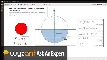 Find work in ft-lbs required to pump water from the bottom half of a spherical tank (2ft above tank)