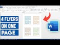 How to Add 4 Flyers On One Page in Word