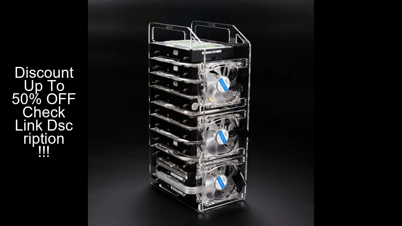 New DIY Acrylic Hard Drive Bracket Transparent Hard Disk Shelf Desktop Computer External Storage Box