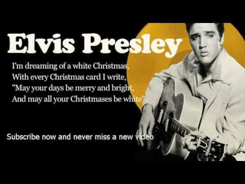 Elvis Presley -- White Christmas -- Lyrics (Official)