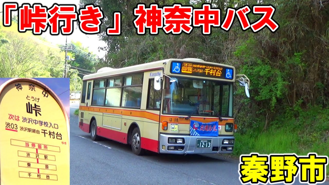 自然豊かな車窓が見られる「峠行き」神奈中バス【渋03系統 千村台〜渋沢駅〜峠】【神奈川県秦野市狭隘・急坂区間】