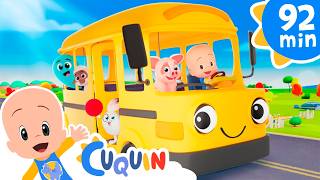 The Wheels of the Animal Bus 🐷🚍 and more Nursery Rhymes by Cleo and Cuquin | Children Songs