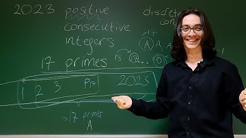 We detected 2023 consecutive integers (with exactly 17 primes)