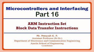 Block Data Transfer Instructions | Microcontrollers and Interfacing Part 16