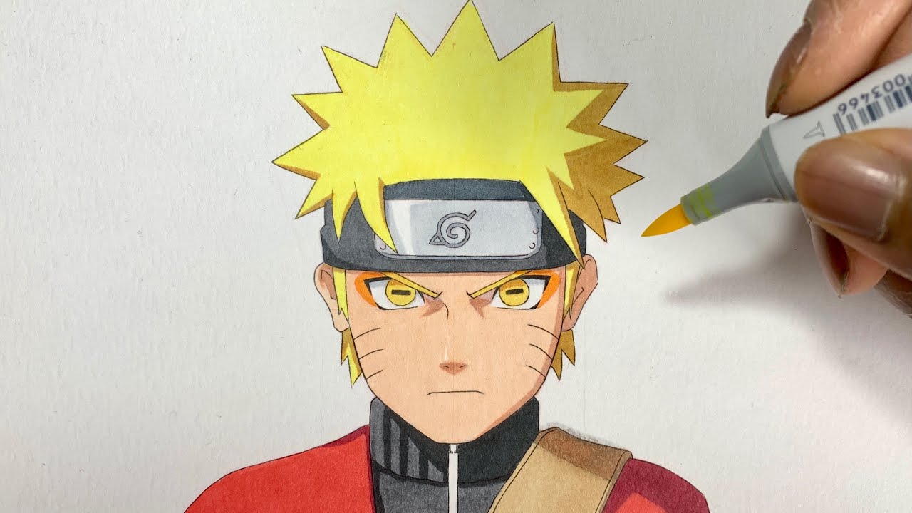 How to Draw Naruto Sage Mode Easy - Naruto Shippuden - YouTube