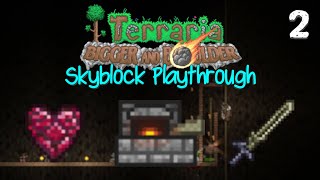 The Quest to Get A Furnace - Terraria 1.4.5 Skyblock #2