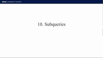 Access Query Subqueries Video