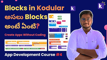 Create Apps without Coding & Programming using Kodular | How to use Blocks in Kodular in Telugu #app
