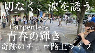 急にプロのチェロ奏者がカーペンターズ“青春の輝き”を弾いたら沢山の人が集まってきて...【ストリートチェロ】