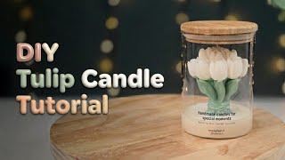 How to Make a Stunning Tulip Candle, DIY Tulip Flower Candle Tutorial🌷🕯️
