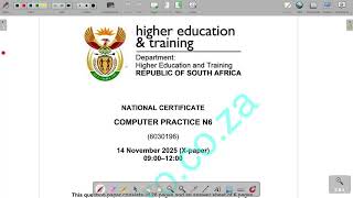 COMPUTER PRACTICE N6 FULL THEORY PART NOVEMBER 2025