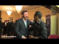 Two friends reunited – Joe Calzaghe and Sugar Ray Leonard.