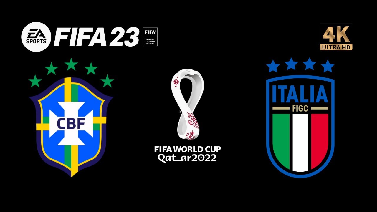 Itália x Brasil, FIFA 23 Gameplay Copa do Mundo Qatar 2022