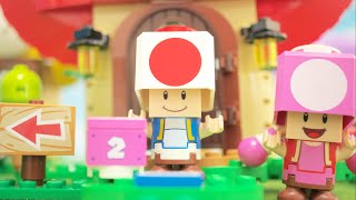 LEGO Super Mario Toad’s Treasure Hunt Expansion Set | レゴ　スーパーマリオ  | キノピオ と 宝さがしでstop motion anime!
