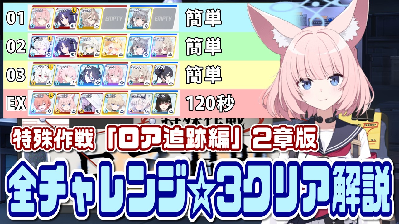Blue Archive] Challenge 01/02/03/EX 3-Star & Mission Clear