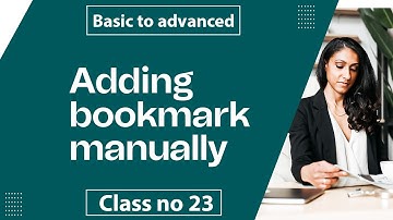 adding bookmark manually   | adobe acrobat pro dc: advocate/ lawyer | legal technology