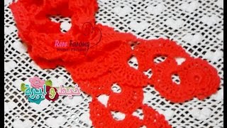 كروشيه سكارف سهل وسريع بغرزه من غرز الحواف الزخرفيه \خيط وابره\Crocheted scarf quick and easy