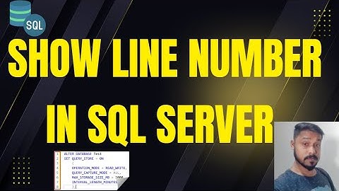 How to show line number in SQL Server