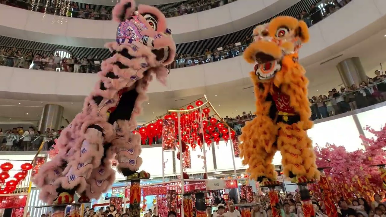 Acrobatic Lion Dance by Rawang Xuan Long 雪州萬撓玄龍 高桩舞獅 @ One Utama Mall, Malaysia CNY2026 0222