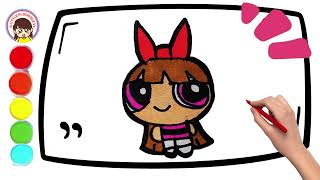 😊❤️How To Draw Blossom The Powerpuff Girls 👩‍🎨 Coloring