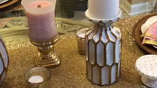 Pink And Gold Table Setting