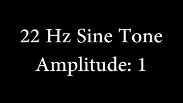 22 Hz Sine Tone Amplitude 1