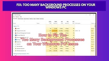 Fix Too Many Background Processes on Your Windows PC