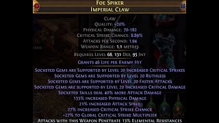 Crafted My Own 11link Claw - PoE 3.25