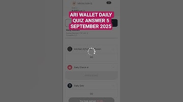 ARI WALLET DAILY QUIZ ANSWER 5 SEPTEMBER 2025 #shorts