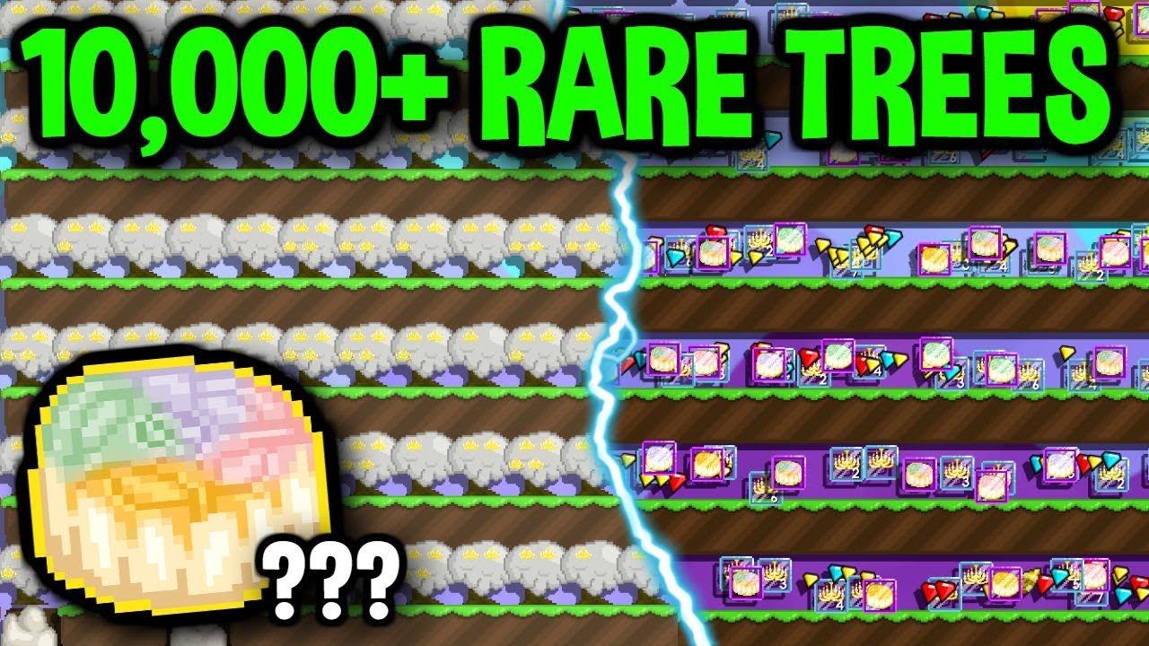 HARVESTING 10,000+ RARE TREES (HOW MANY BALANCE?) | Growtopia