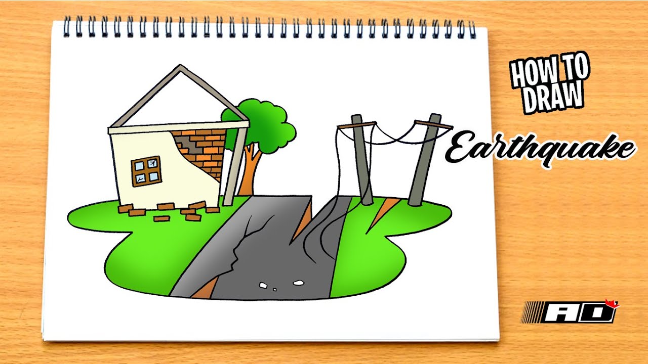 House after an earthquake icon outline style Vector Image