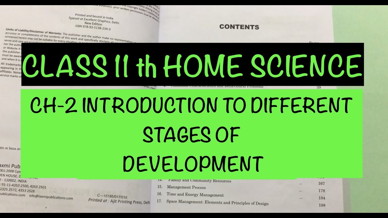 CLASS - 11 Th HOME SCIENCE FULL CHAPTER - 2 - YouTube