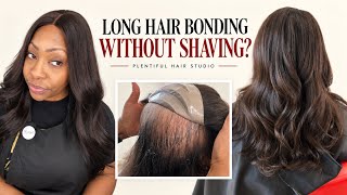 Hair Replacement Without Shaving-Long Hair Bonding