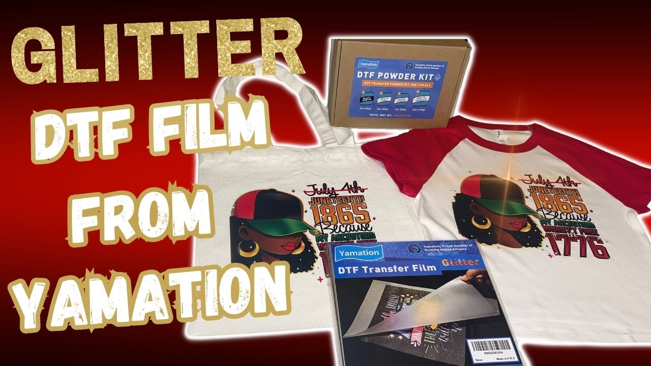 Glitter DTF Film Review! Does it really Sparkle? From Yamation YouTube