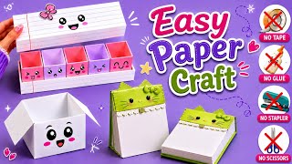 DIY Kawaii Box Organizer | DIY Mini Notebook | No Glue No Tape | paper Craft ideas #diy #craft