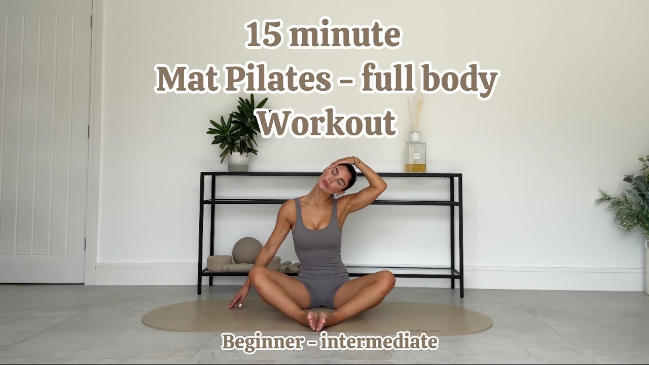 15 MINUTE ⏱️ FULL BODY MAT PILATES WORKOUT -  Strengthen & Tone (No Equipment)