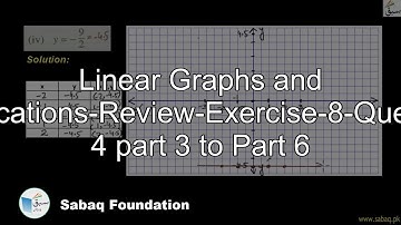 Linear Graphs and Applications-Review-Exercise-8-Question 4 Part 3 to 6, Math Lecture | Sabaq.pk |