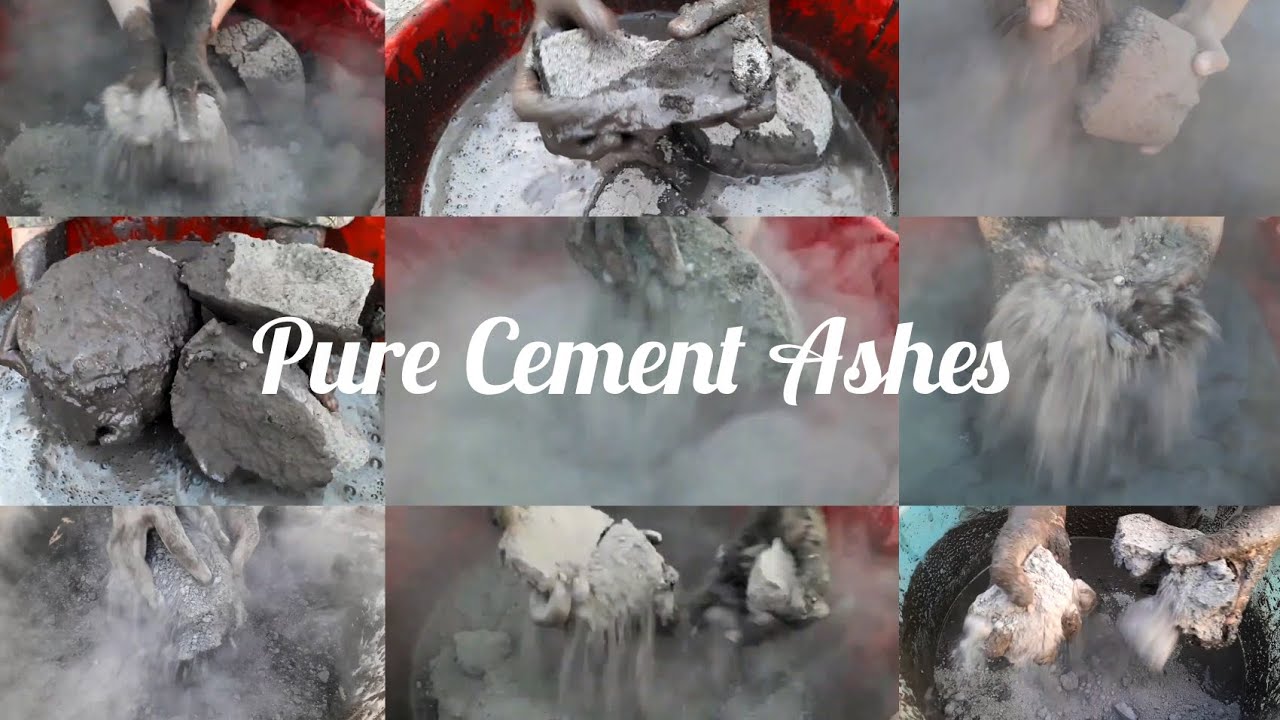 😷Too much Dusty Cement Ashes Water Crumbling • Dipping • Smoky • Satysfying • ASMR EDIT 