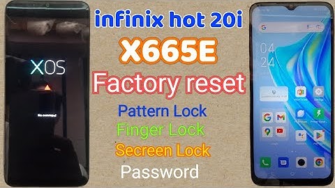 infinix hot 20i Security bypass/(password)(pin)pattern solution without PC/infinix X665E Hard Reset