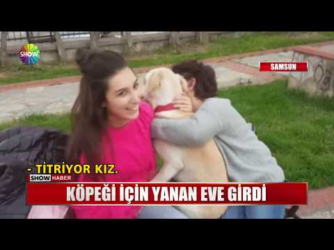 Köpeği Için Yanan Eve Girdi