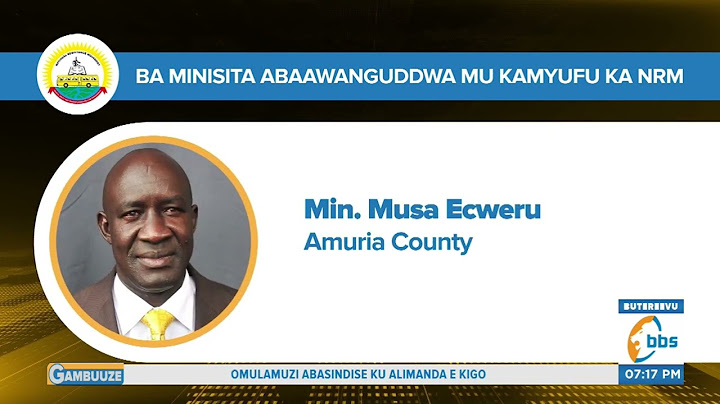 Baabano Baminisita Abaagudde n'Abaawangudde Akamyufu ka NRM