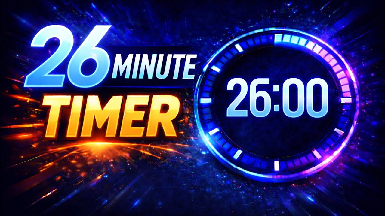 26 Minute Timer ⏱️ | Focus & Countdown | Online Timer Flow - YouTube