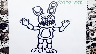 Como dibujar a plush trap de five nights at freddy's 4 | how to draw plushtrap