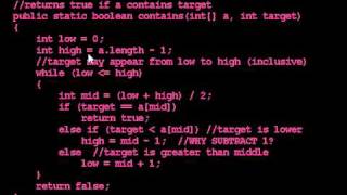 Binary Search 6: The Code