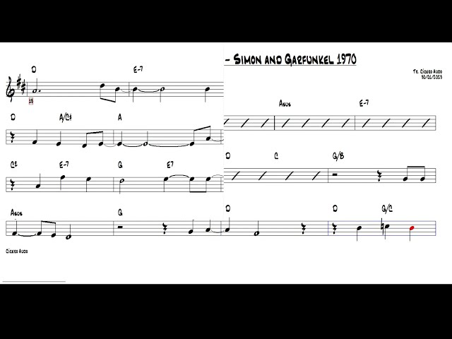 Bridge Over Troubled Water - Simon/Garfunkel 1970 (Alto Sax Eb) [Sheet music] class=