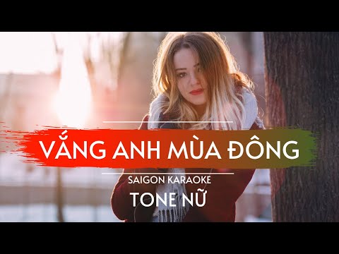 Karaoke - Vắng anh mùa đông - Hoàng Lê Vi - Tone Nữ - Nhạc sống - SGK