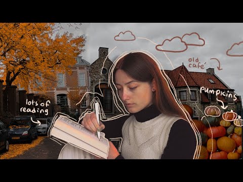 transitioning to fall, dark academia tbr & thrift bookshops 🌞🍂 reading vlog thumbnail