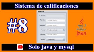 Sistema de calificaciones en java. Parte 8 (Programación de la Interfaz Registro de Alumnos Parte 1)