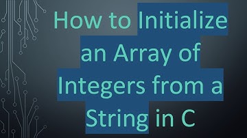 How to Initialize an Array of Integers from a String in C