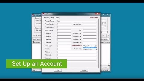BOSCH Conettix: Set Up an Account